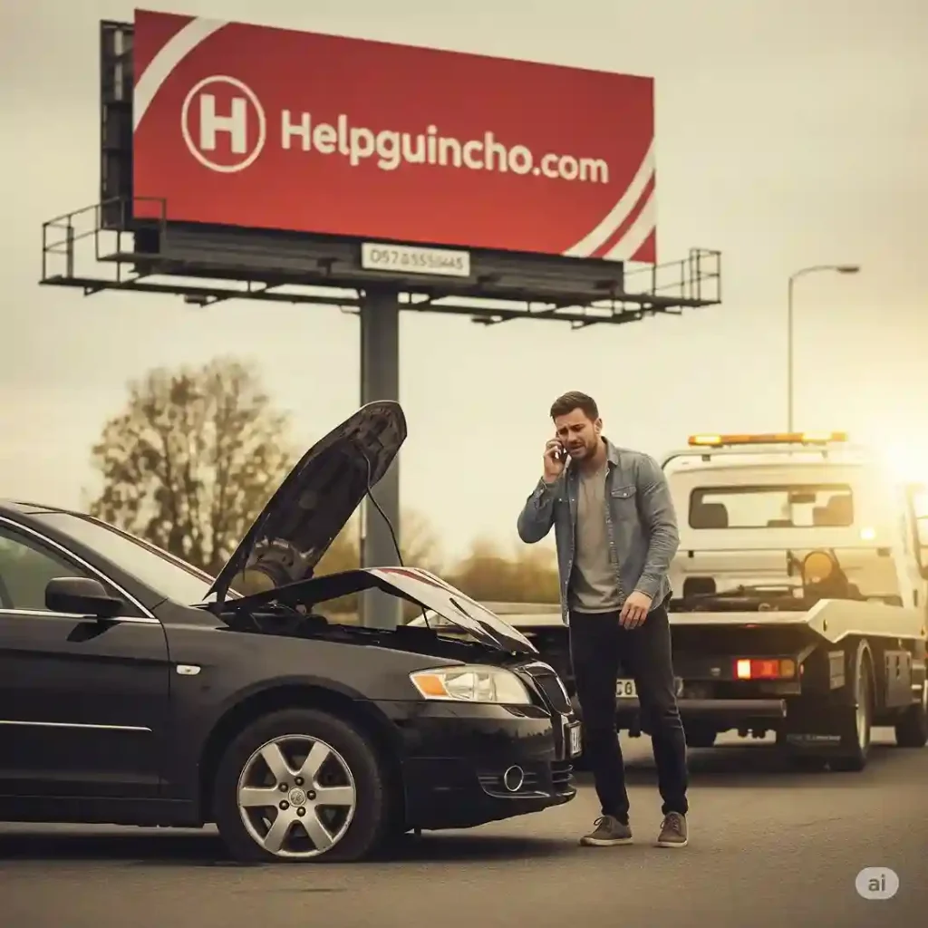 Guincho em frente ao comércio local