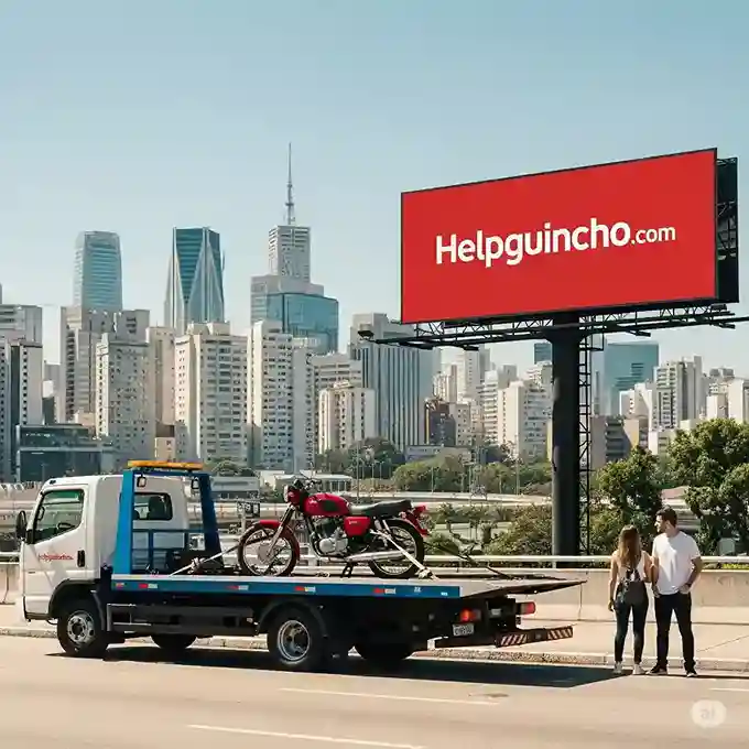 Guincho para veículos com rodas travadas, com patins.